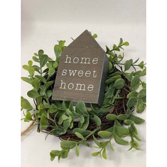 Farmhouse Mini Sign Home Sweet Home Tiered Tray Decor Brown Gray Neutral Kitchen - Picture 6 of 7